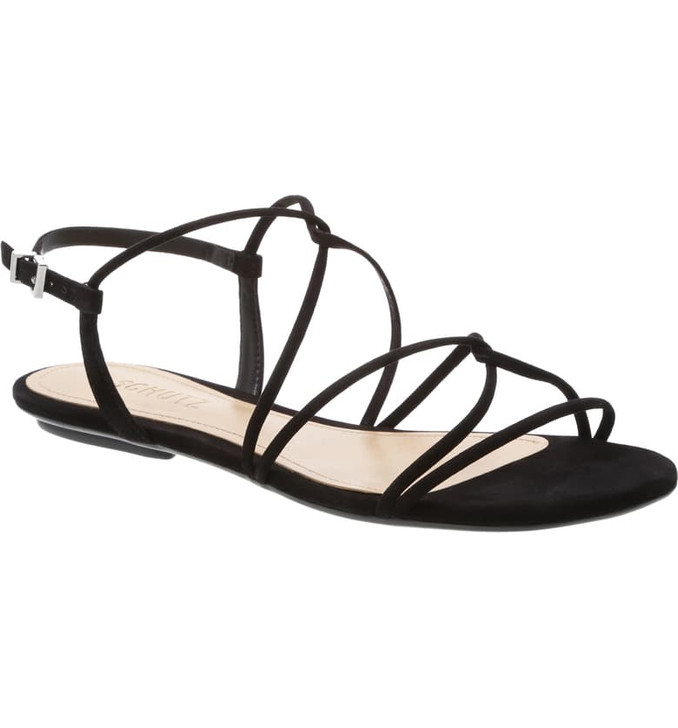 Schutz Boyet Women Ankle Strap Sandals, Black 7 Us(11427459)