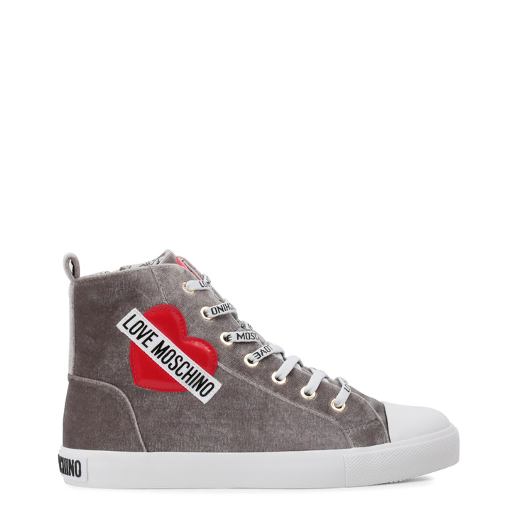 Love Moschino JA15023G16IF Women High Top Sneakers, Grey (13576087-P)