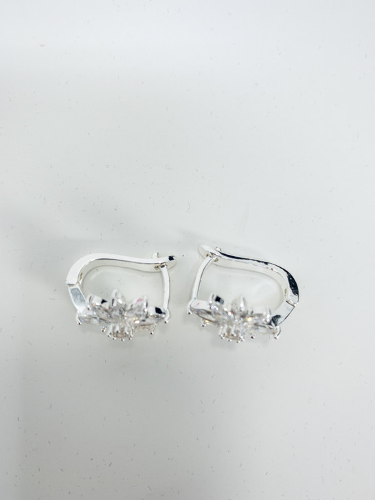 Anne Klein Women Sparkle Flower Drop Earrings (13335890-P)