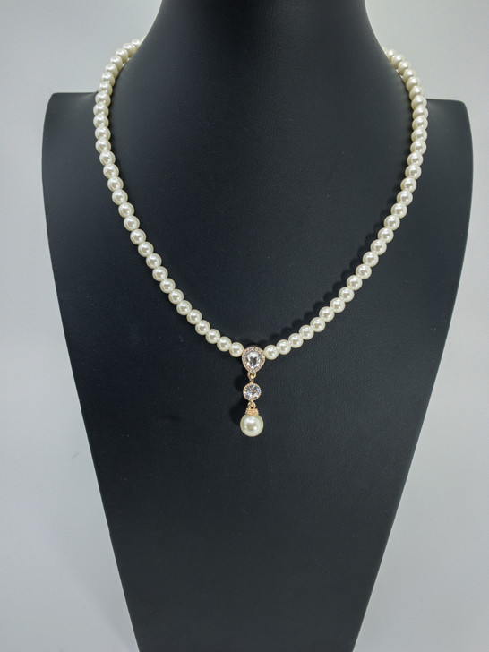 Charter Club Peach Pink Ombre Faux Pearl Rose Gold Plated Necklace 42-44