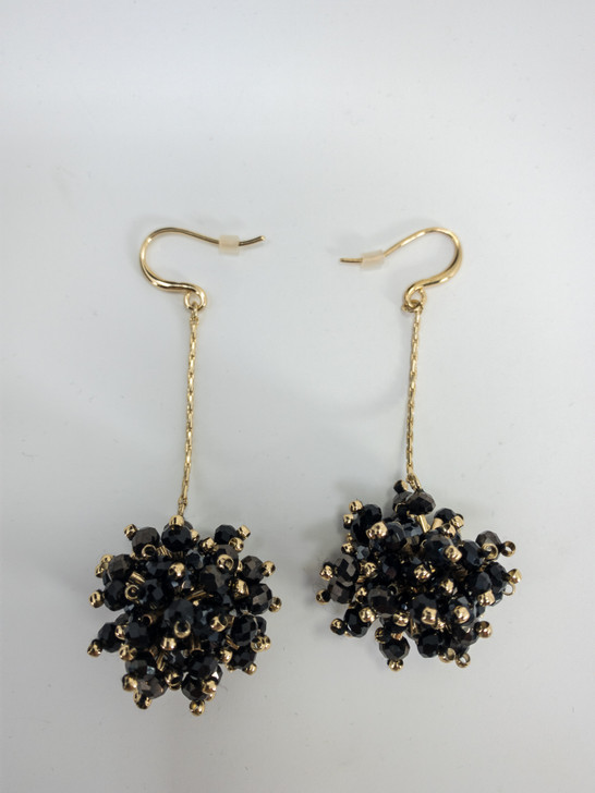 International Concepts Women Black Stone Drop Earrings (13362862-P)