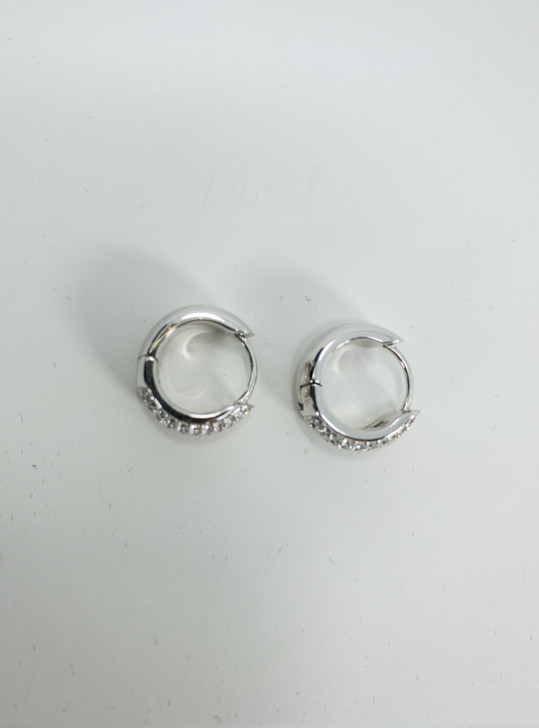 Nadri Women Pave Crystals Huggie Earrings (15234412-P)