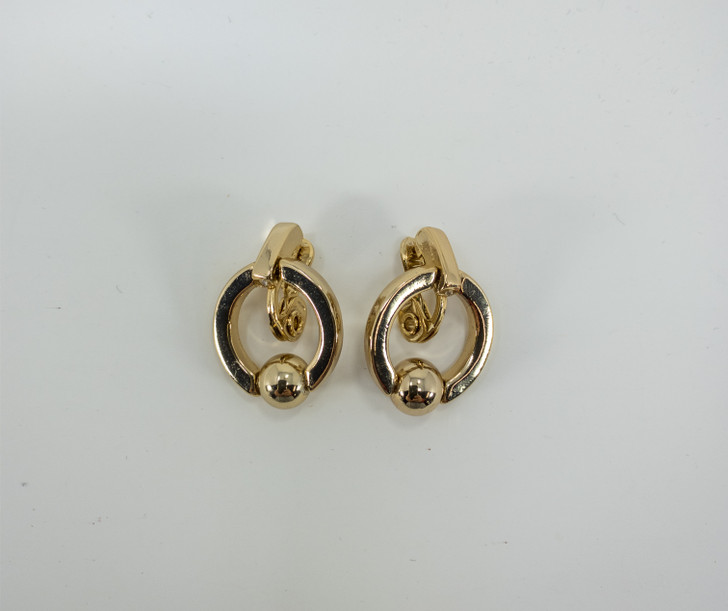 Ralph Lauren Women Gold Tone Hoop Clip Earrings (10296895-P)