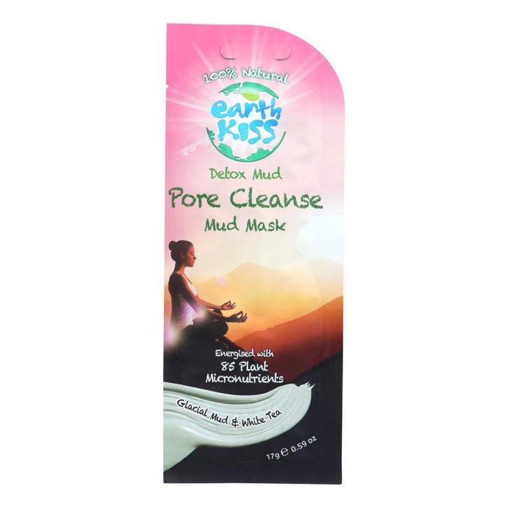 Earth Kiss Detox Mud Pore Cleanse Mud Mask - Case of 12 - 0.59 oz.