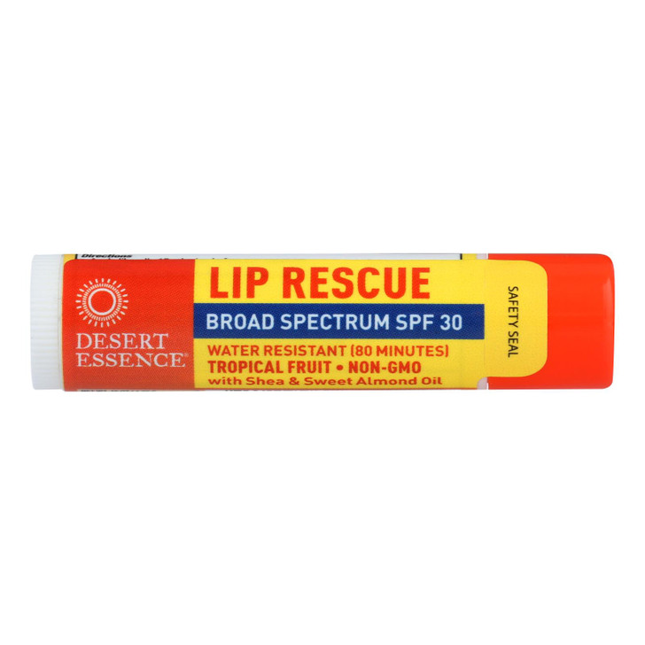 Desert Essence - Lip Balm - Tropical Fruit - Spf30 - Case of 24 - .15 oz