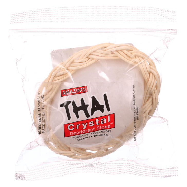 Thai Deodorant Stone Thai Crystal Deodorant Soap in Basket - 1 Bar