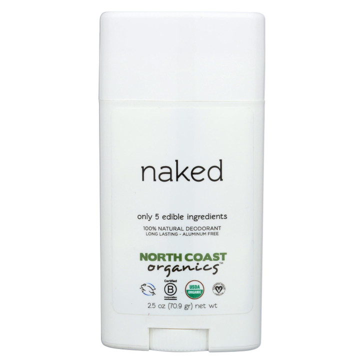 North Coast Organics Deodorant - Naked Sensitive Skin - 1 Each - 2.5 oz.