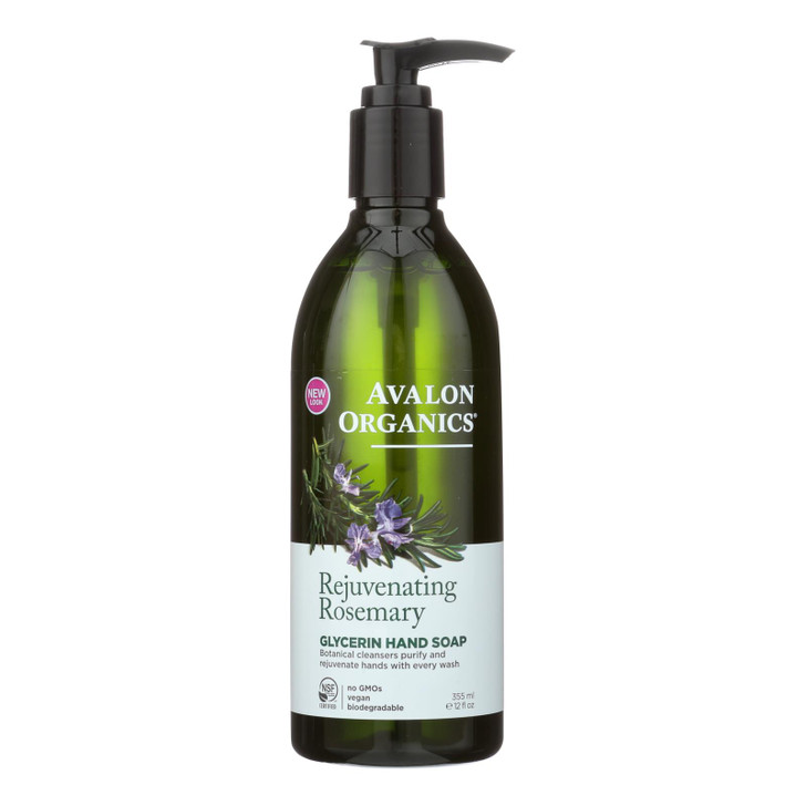 Avalon Organics Glycerin Liquid Hand Soap Rosemary - 12 fl oz