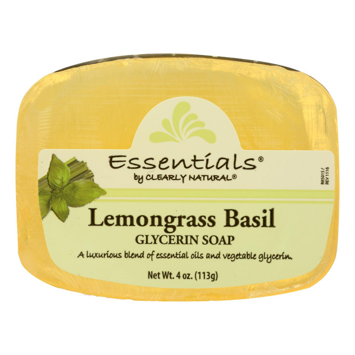 Clearly Natural Glycerin Bar Soap - Lemongrass Basil - 4 oz