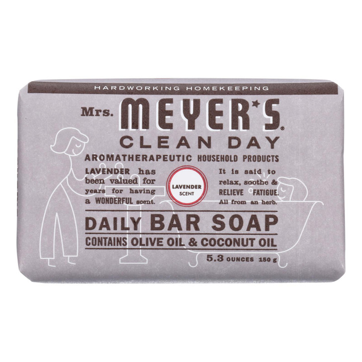 Mrs. Meyer's Clean Day - Bar Soap - Lavender - 5.3 oz - Case of 12