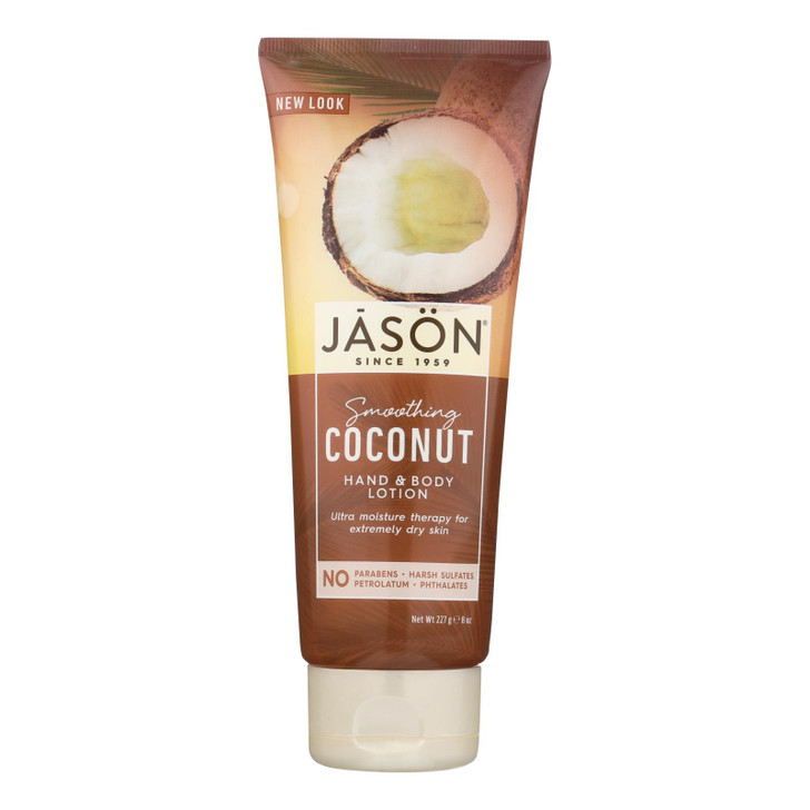 Jason Natural Products Hand and Body Lotion - Smoothing Coconut - 8 oz