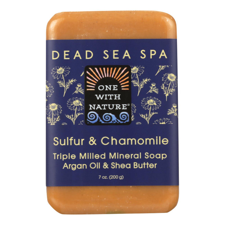 One With Nature Bar Soap - Chamomile and Sulfur - Case of 6 - 7 oz.