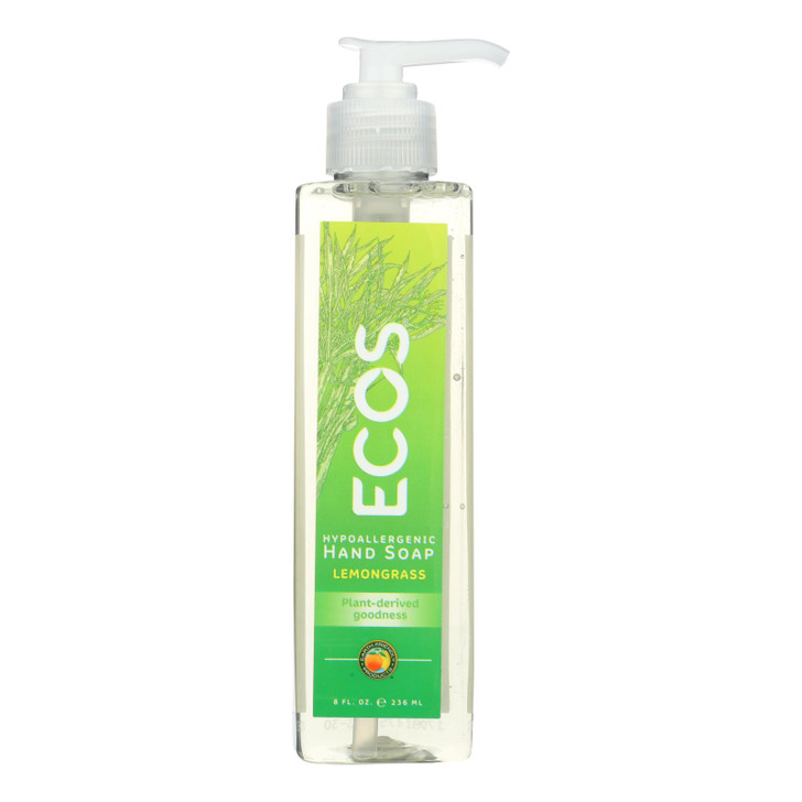 Earth Friendly Hand Soap - ECOS - Lemongrass - Case of 6 - 8 fl oz