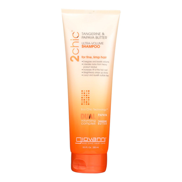 Giovanni Hair Care Products 2chic Shampoo - Ultra-Volume Tangerine and Papaya Butter - 8.5 fl oz