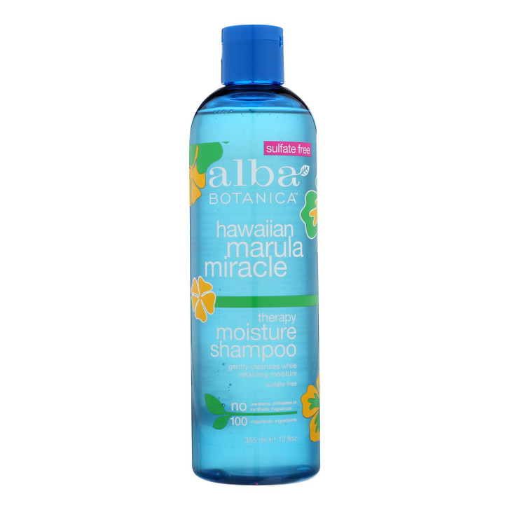Alba Botanica - Hawaiian Marula Miracle Shampoo - Therapy Moisture - 12 fl oz