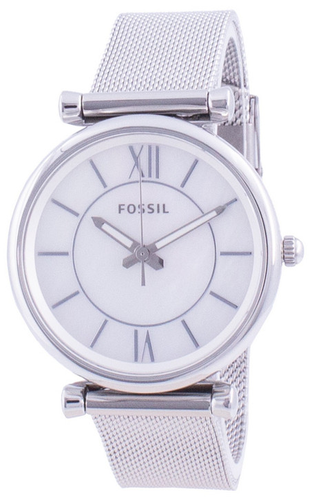 Fossil Carlie Mother Of Pearl Dial Stainless Steel Quartz ES4919 Women's Watch