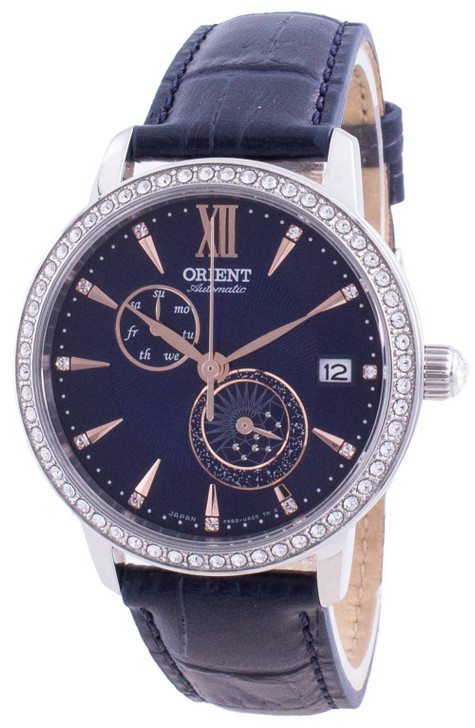 Orient Sun Moon Phase Diamond Accents Automatic Japan Made RA-AK0006L00C Women's Watch