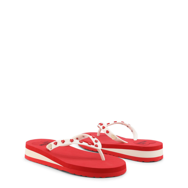 Love Moschino Women PVC Flip Flops, Red (125718)