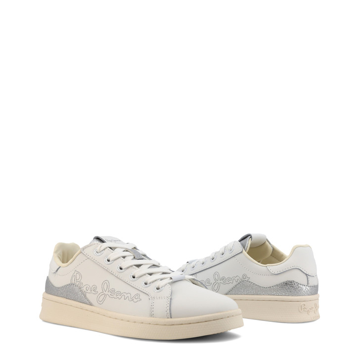 Pepe Jeans Women Leather Sneakers, White (124581)