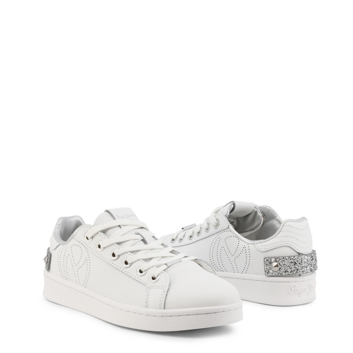 Pepe Jeans Women Leather Sneakers, White (124580)