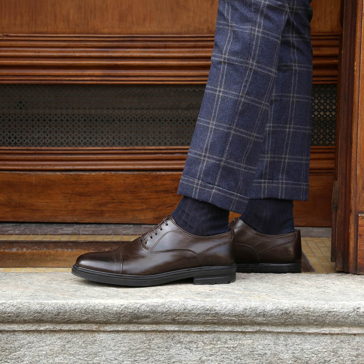 Duca di Morrone Men Leather Lace up, Black (121117)