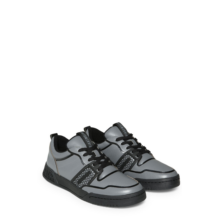 Bikkembergs Men Leather Sneakers, Grey (114929)