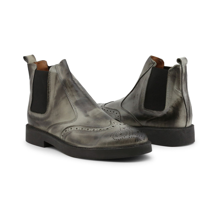 Duca di Morrone Men Leather Ankle boots, Grey (114561)