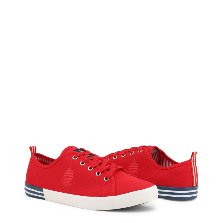 Marina Yachting Women Cotton Sneakers, Red (113407)