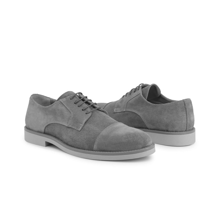 Duca di Morrone Men Suede Lace up, Grey (108299)