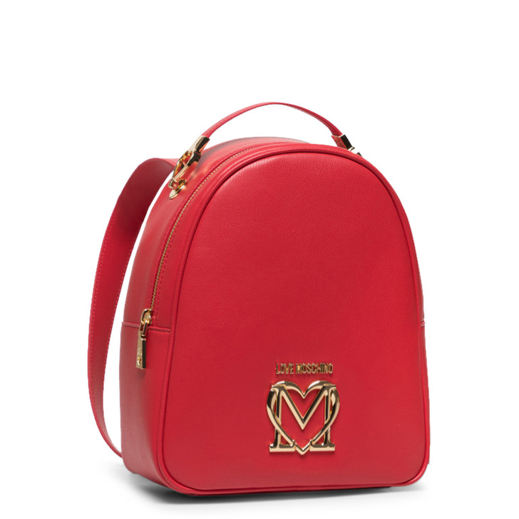 Love Moschino Women Polyurethane Rucksacks, Red (125534)