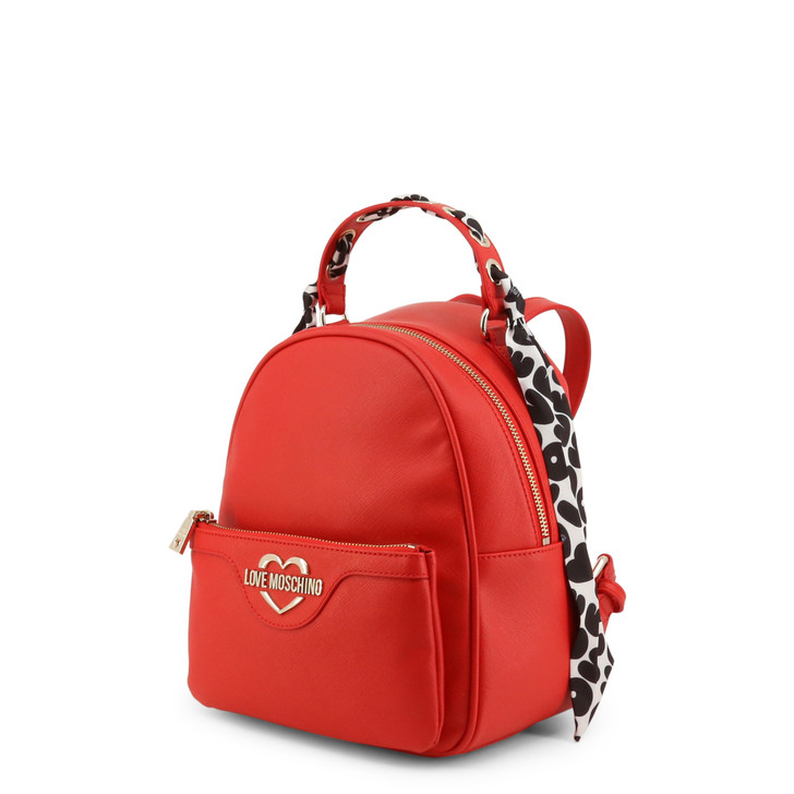 Love Moschino Women Polyurethane Rucksacks, Red (122696)