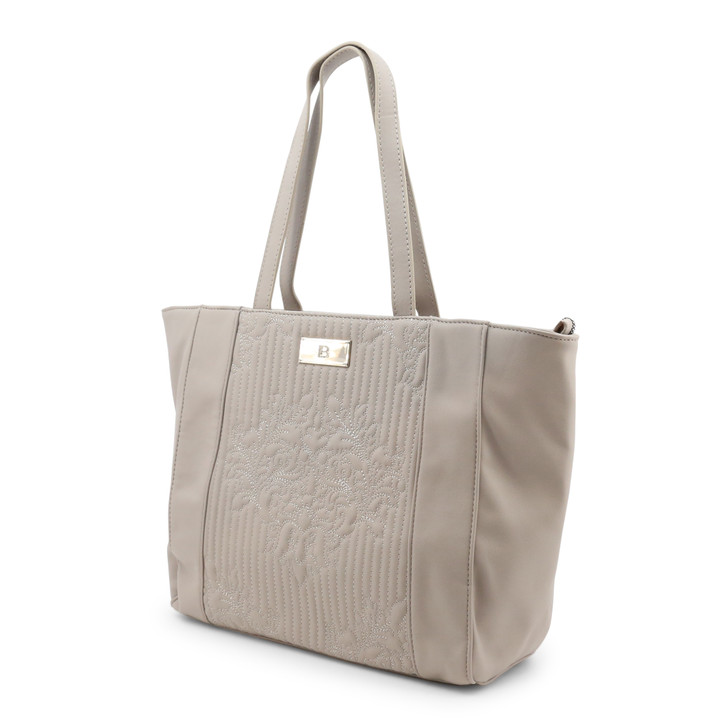Laura Biagiotti Women Polyurethane Shopping bags, Grey (122292)