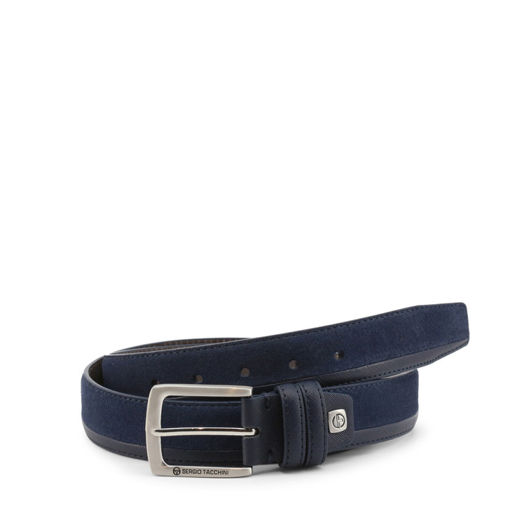 Sergio Tacchini Men Leather Belts, Blue (124016)