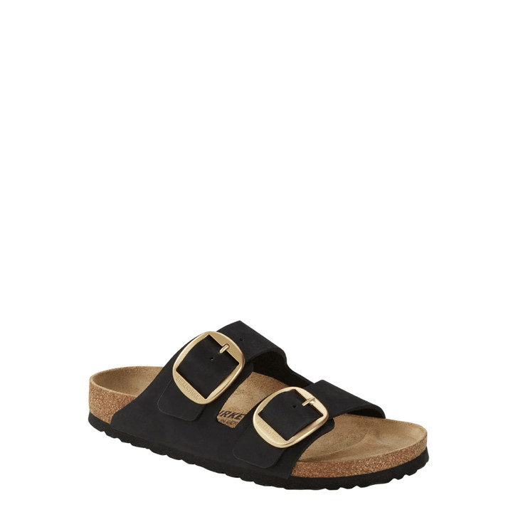 Birkenstock Women Leather Flip Flops, Black (136124)