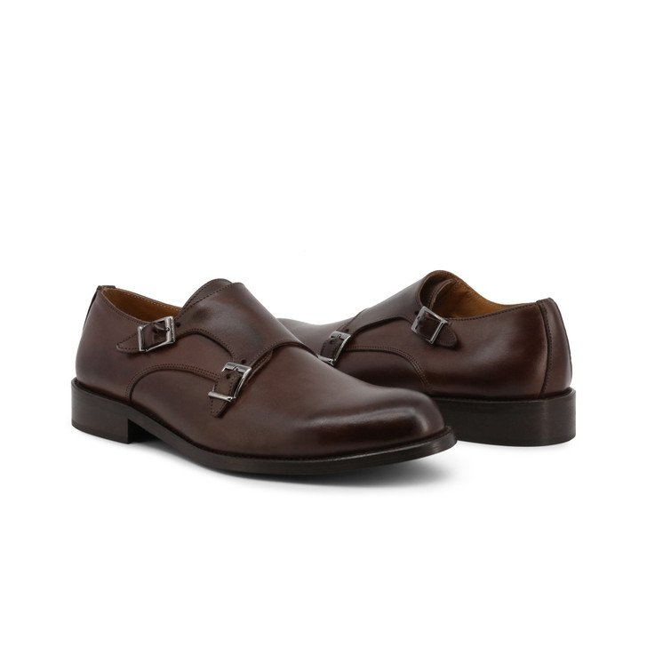 Duca di Morrone Men Leather Flat shoes, Brown (133525)