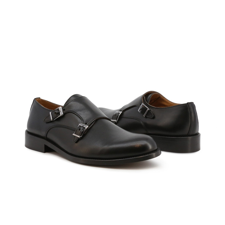 Duca di Morrone Men Leather Flat shoes, Black (133524)