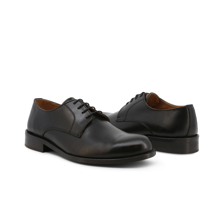 Duca di Morrone Men Leather Lace up, Black (133522)