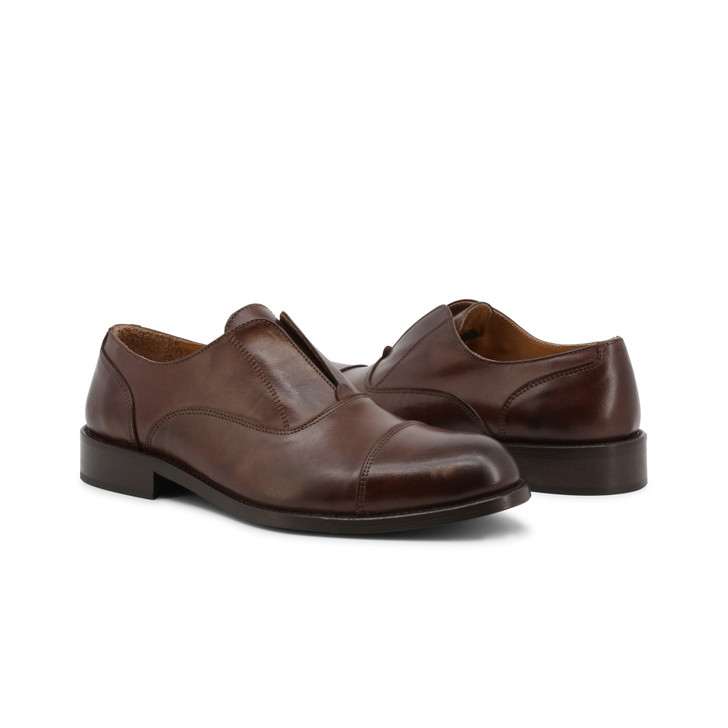 Duca di Morrone Men Leather Flat shoes, Brown (133519)