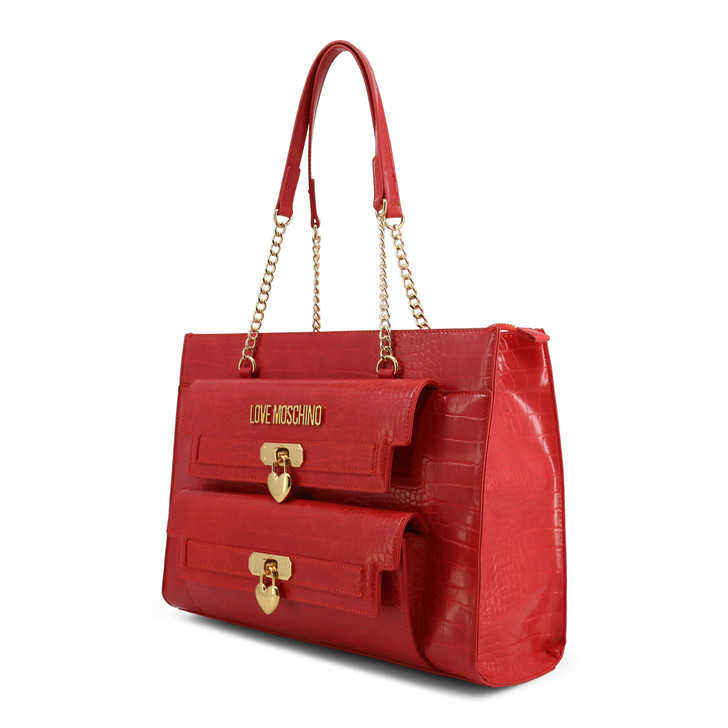 Love Moschino Women Polyurethane Shopping bags, Red (133615)