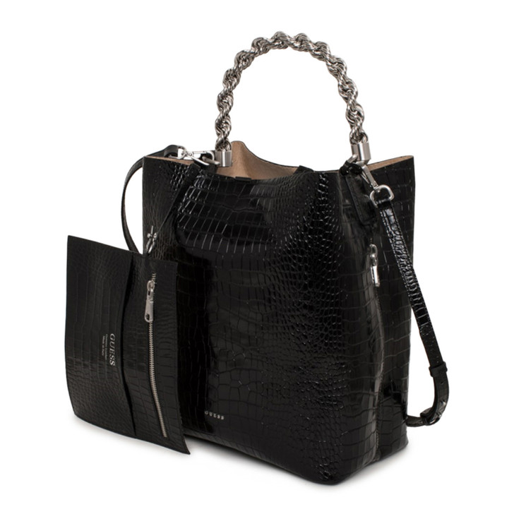 Guess Women Leather Handbags, Black (133412)