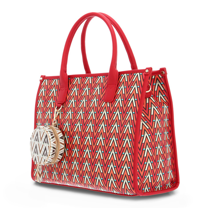 Valentino by Mario Valentino Women Polyurethane Shopping bags, Red (128342)