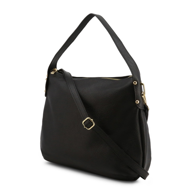 Made in Italia Women Leather Shoulder bags, Black (126182)