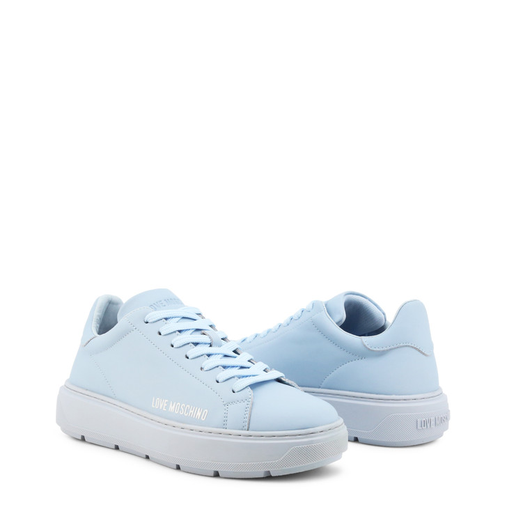 Love Moschino Women Leather Sneakers, Blue (135840)