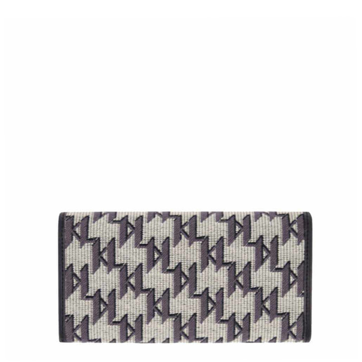 Karl Lagerfeld Women's Polyurethane Wallets, Grey (134303)