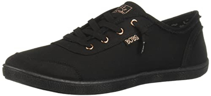 Skechers BOBS Women's Bobs B Cute Sneaker, Black Black, 7