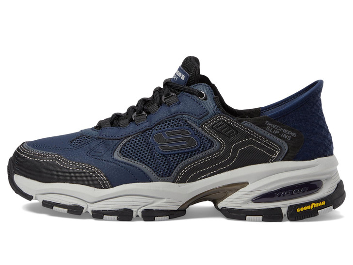 Skechers Men's Vigor 3.0 Drafting Hands Free Slip-in Sneaker, Navy/Black, 9