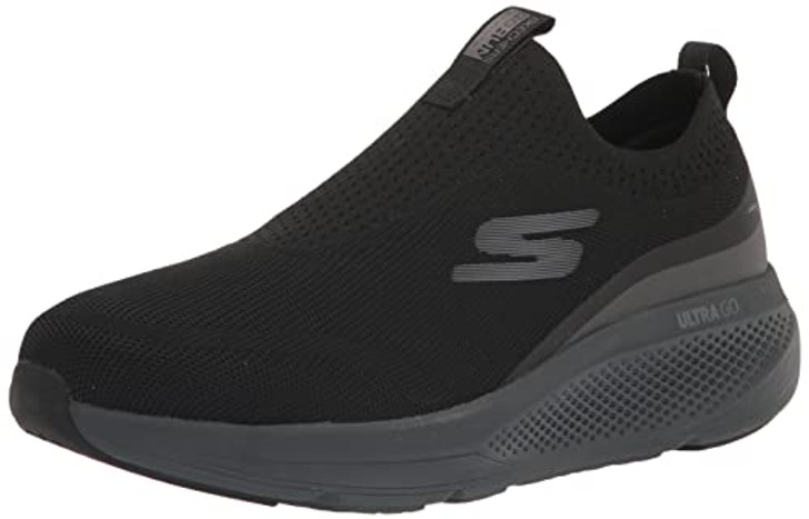 Skechers Men's GOrun Elevate-Athletic Slip-On Workout Running Shoe Sneaker with Cushioning, Black, 10.5