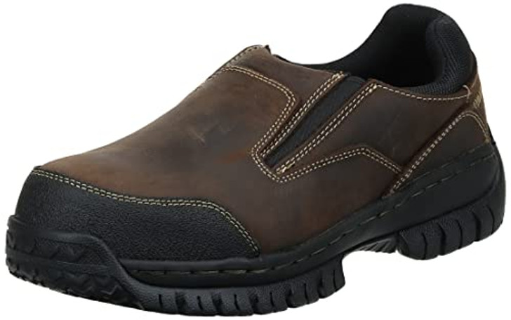 Skechers for Work Men's Hartan Slip-On Shoe, Dark Brown, 11 M US