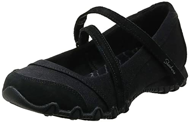 Skechers Women's Bikers -Fiesta Mary Jane Flat,7 M US,black