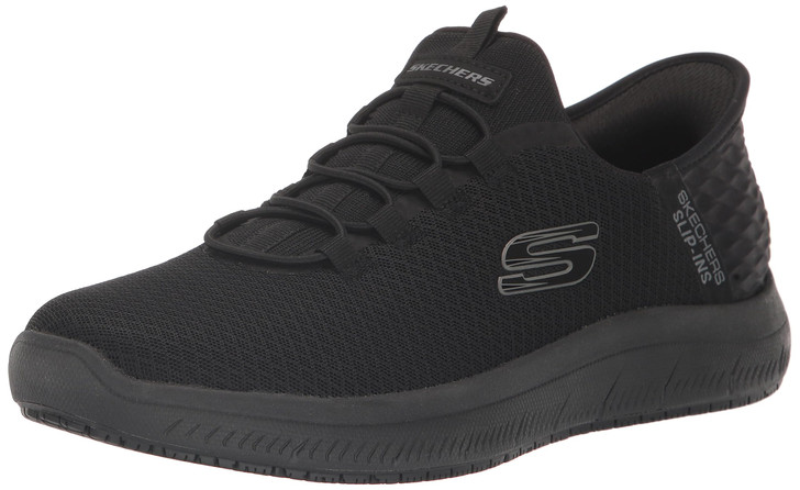Skechers Men's Summits Colsin Sr Hands Free Slip-Ins Work Shoe, BBK, 11.5